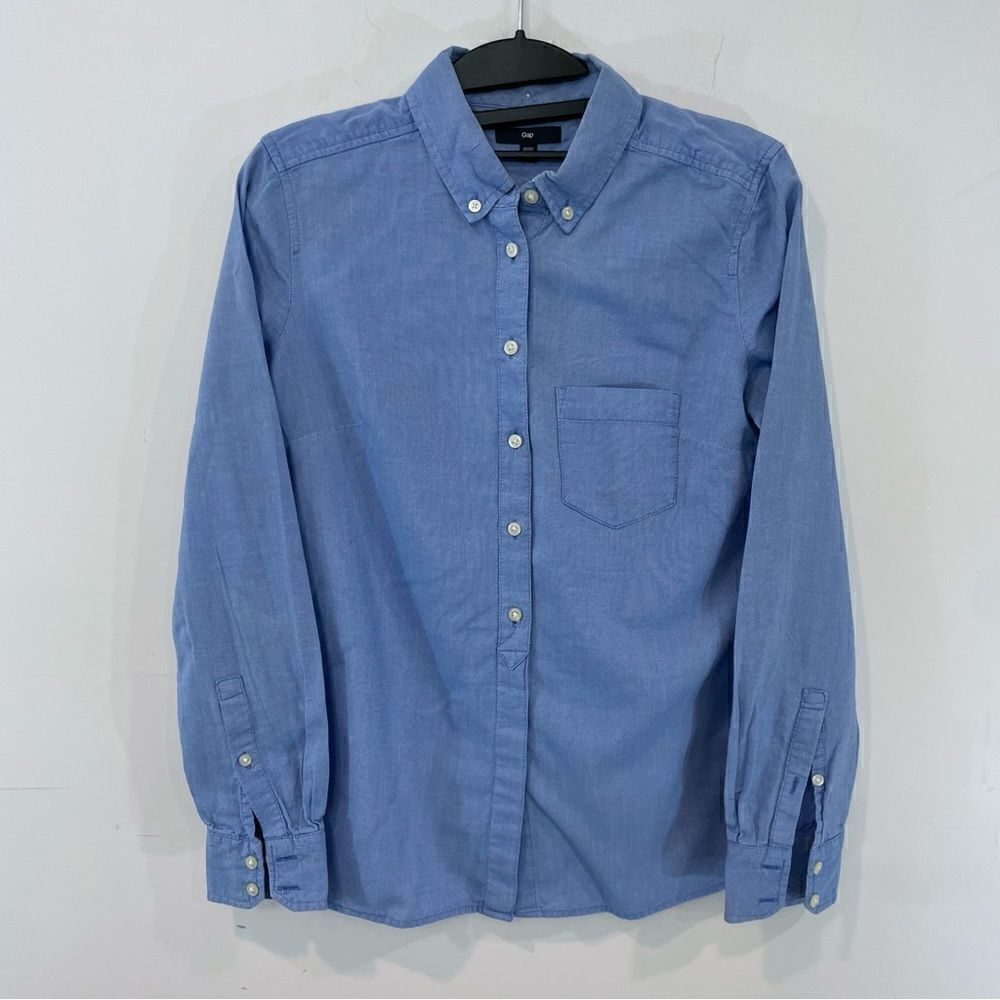 GAP Cotton Blue Oxford Button Up Shirt XS